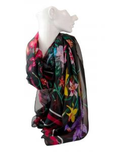 Sciarpa blossom nera